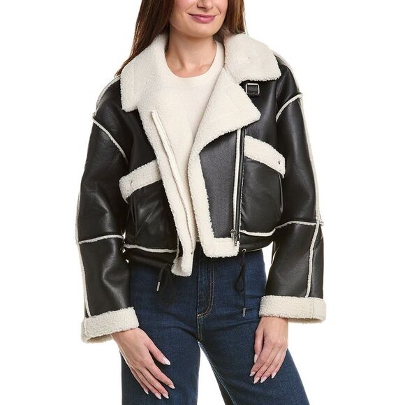 Blank NYC Jackets & Blazers - Blank Nyc Womens  Moto Jacket, Black
